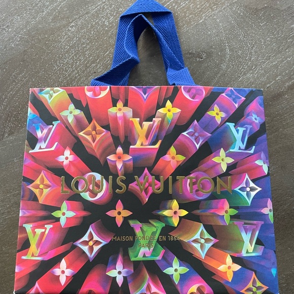Louis Vuitton shopping bag- Christmas rainbow - Picture 2 of 4